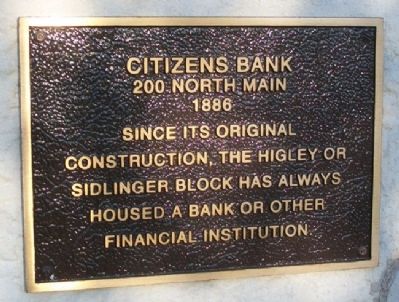 Citizens Bank Marker. Click for full size. Citizens Bank Marker image. Click for full size.