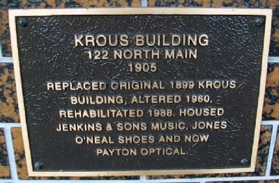 Krous Building Marker image. Click for full size.