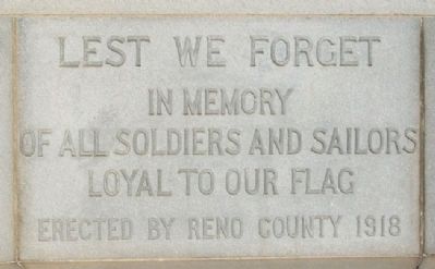 Reno County Civil War Soldiers & Sailors Monument image. Click for full size.