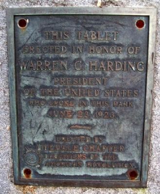 Warren G. Harding Marker image. Click for full size.