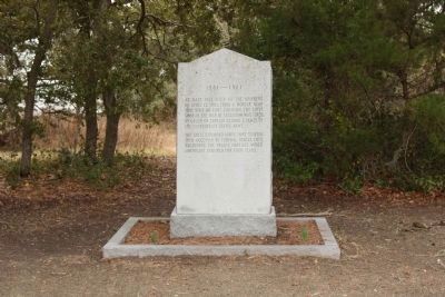 Site of Fort Johnson , nearby marker for "The First Shot of the War of Secession " image. Click for full size.