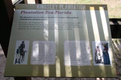 Kingsley Plantation, Plantation Era Florida, Marker image. Click for full size.