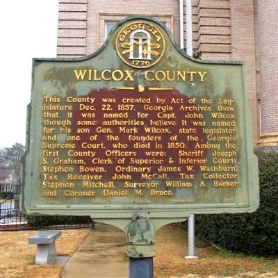 Wilcox County Marker image. Click for full size.