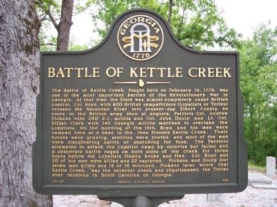 Battle of Kettle Creek Marker image. Click for full size.