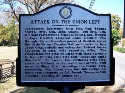 Attack On The Union Left Marker (obverse) image. Click for full size.