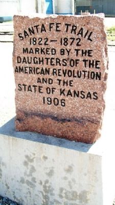 Santa Fe Trail Marker. Click for full size. Santa Fe Trail Marker image. Click for full size.