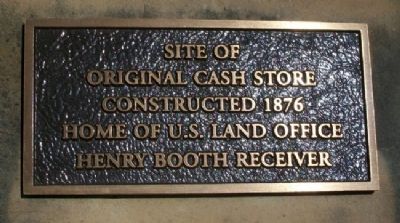 Site of Original Cash Store Marker image. Click for full size.