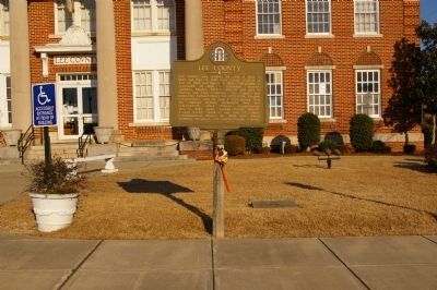 Lee County Marker. Click for full size. Lee County Marker image. Click for full size.