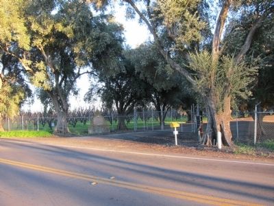 Wolfskill Grant Marker - wide view image. Click for full size.