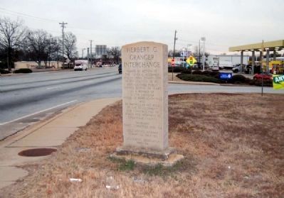 Herbert C. Granger Interchange Marker -<br>Looking South Along White Horse Road. Click for full size. Herbert C. Granger Interchange Marker -<br>Looking South Along White Horse Road image. Click for full size.