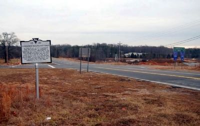Cherokee Boundary (1767) Marker -<br>Looking Northeast Toward I-385 Interchange image. Click for full size.