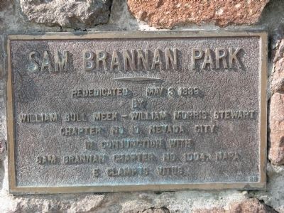 Lower - Sam Brannan Park Marker image. Click for full size.