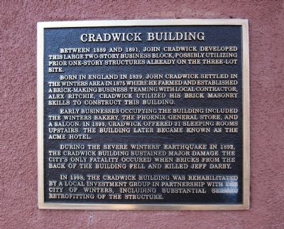 Cradwick Building Marker image. Click for full size.
