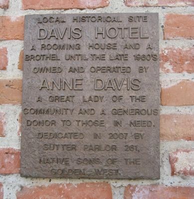 Davis Hotel Marker. Click for full size. Davis Hotel Marker image. Click for full size.