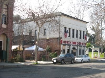 The Silver Dollar Saloon and the Lord Sholto Douglas Marker image. Click for full size.