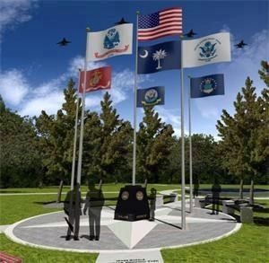 Ware Shoals Veterans Memorial image. Click for full size.