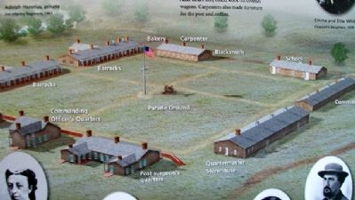 Fort Diagram on A Soldier Town Marker. Click for full size. Fort Diagram on A Soldier Town Marker image. Click for full size.
