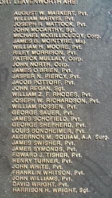 Fort Larned Roll of Honored Dead. Click for full size. Fort Larned Roll of Honored Dead image. Click for full size.