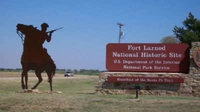 Fort Larned Entrance Sign image. Click for full size.