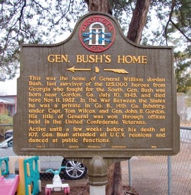 Gen. Bush's Home Marker image. Click for full size.