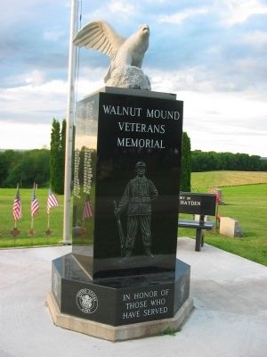 Walnut Mound Veterans Memorial. Click for full size. Walnut Mound Veterans Memorial image. Click for full size.