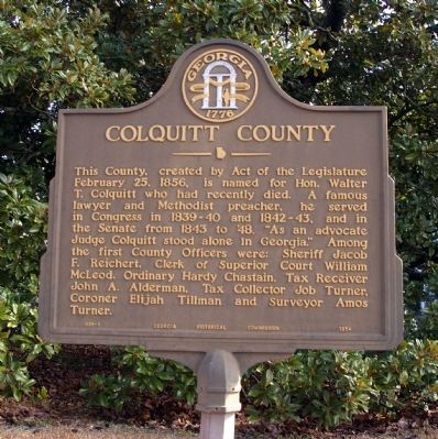Colquitt County Marker image. Click for full size.