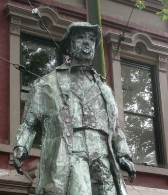 Closeup of Gassy Jack Statue. Click for full size. Closeup of Gassy Jack Statue image. Click for full size.