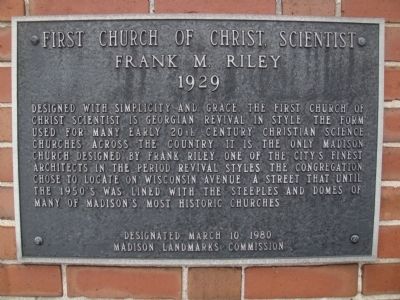 First Church of Christ Scientist Marker image. Click for full size.