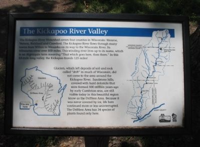 The Kickapoo River Valley Marker image. Click for full size.