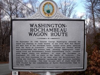 Washington ~ Rochambeau Wagon Route Marker image. Click for full size.