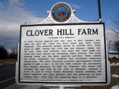 Clover Hill Farm Marker image. Click for full size.