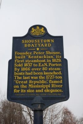 Shousetown Boatyard Marker image. Click for full size.