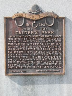 Calder's Park Marker. Click for full size. Calder's Park Marker image. Click for full size.