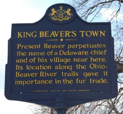 King Beaver's Town Marker image. Click for full size.
