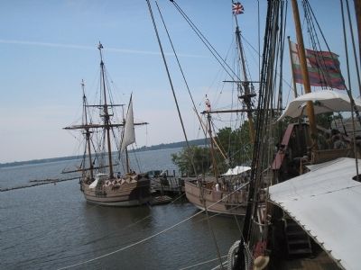 Ships on the Jamestown Waterfront image. Click for full size.