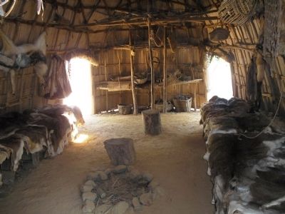 Inside a Powhatan Indian House image. Click for full size.