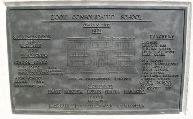 Zook Consolidated School Marker image. Click for full size.