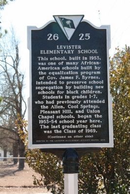 Levister Elementary School Marker<br>Side A image. Click for full size.