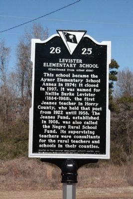 Levister Elementary School Marker<br>Side B image. Click for full size.