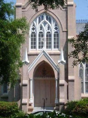 Congregation Mickve Israel -<br>West Entrance image. Click for full size.