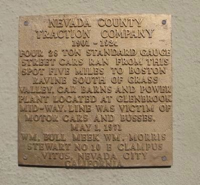 Nevada County Traction Company Marker image. Click for full size.