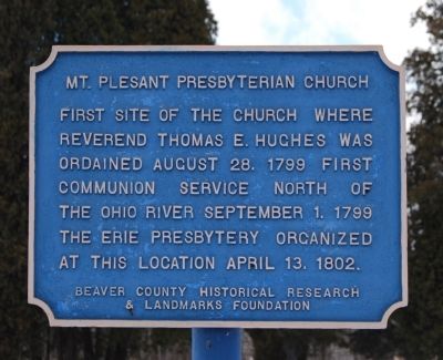 Mt. Pleasant Presbyterian Church Site Marker image. Click for full size.