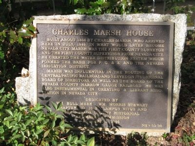 Charles Marsh House Marker image. Click for full size.