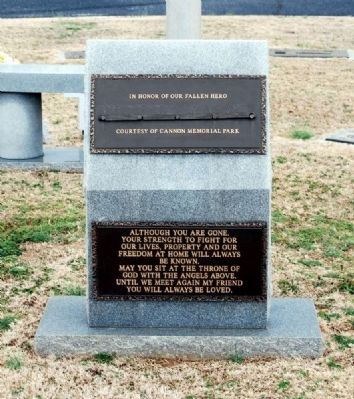 Cannon Memorial Park Veterans Monument image. Click for full size.