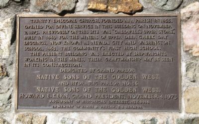 Trinity Episcopal Church Marker. Click for full size. Trinity Episcopal Church Marker image. Click for full size.