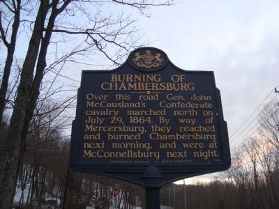 Burning Of Chambersburg Marker image. Click for full size.