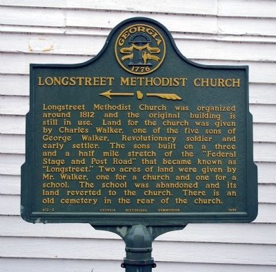 Longstreet Methodist Church Marker. Click for full size. Longstreet Methodist Church Marker image. Click for full size.