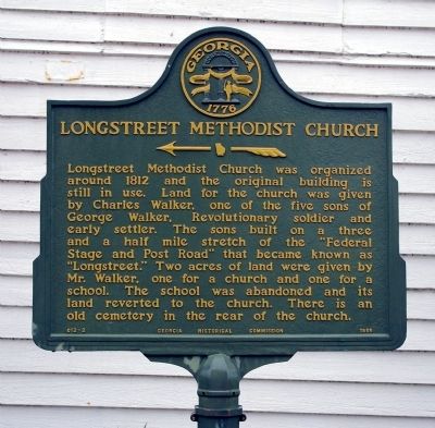 Longstreet Methodist Church Marker image. Click for full size.