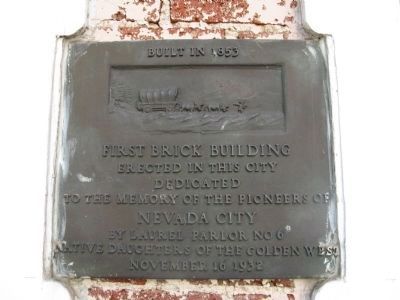 First Brick Building Marker image. Click for full size.