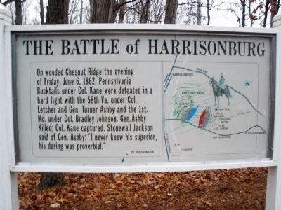 The Battle of Harrisonburg Marker. Click for full size. The Battle of Harrisonburg Marker image. Click for full size.